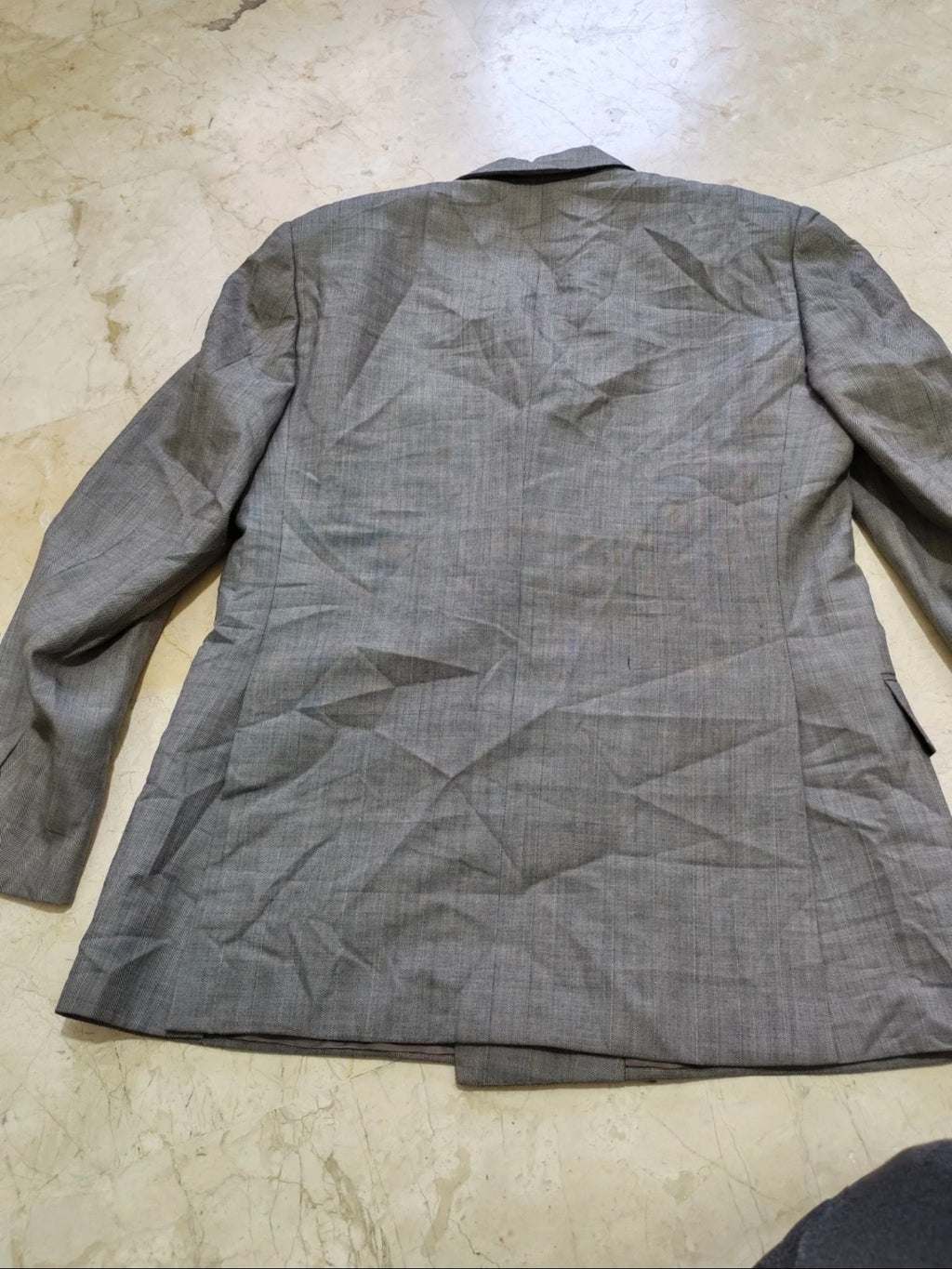 Vintage Chester Barrie super 100s wool double breasted gray jacket blazer 38R