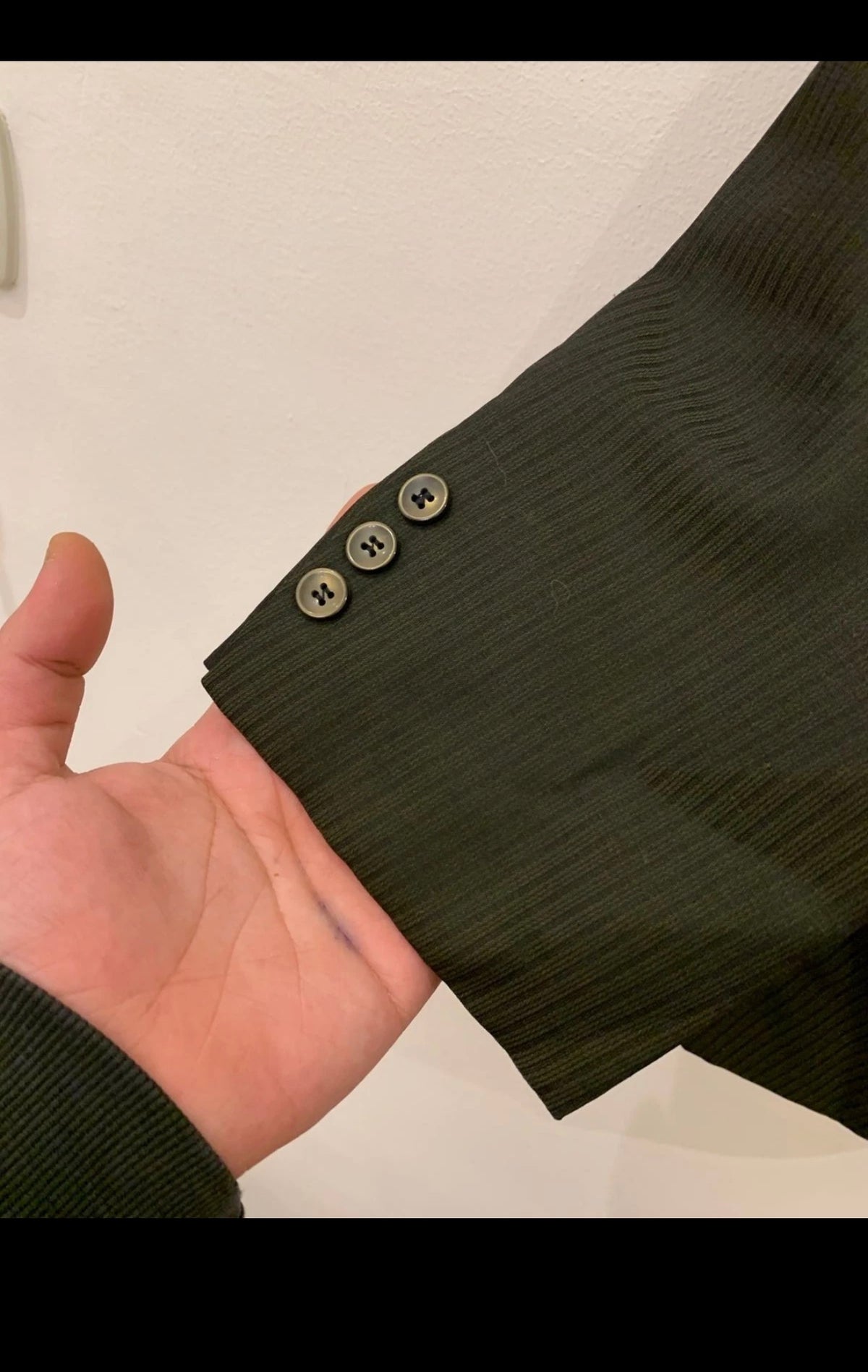 1970s Vintage wool blend classic green 3 button suit 40R