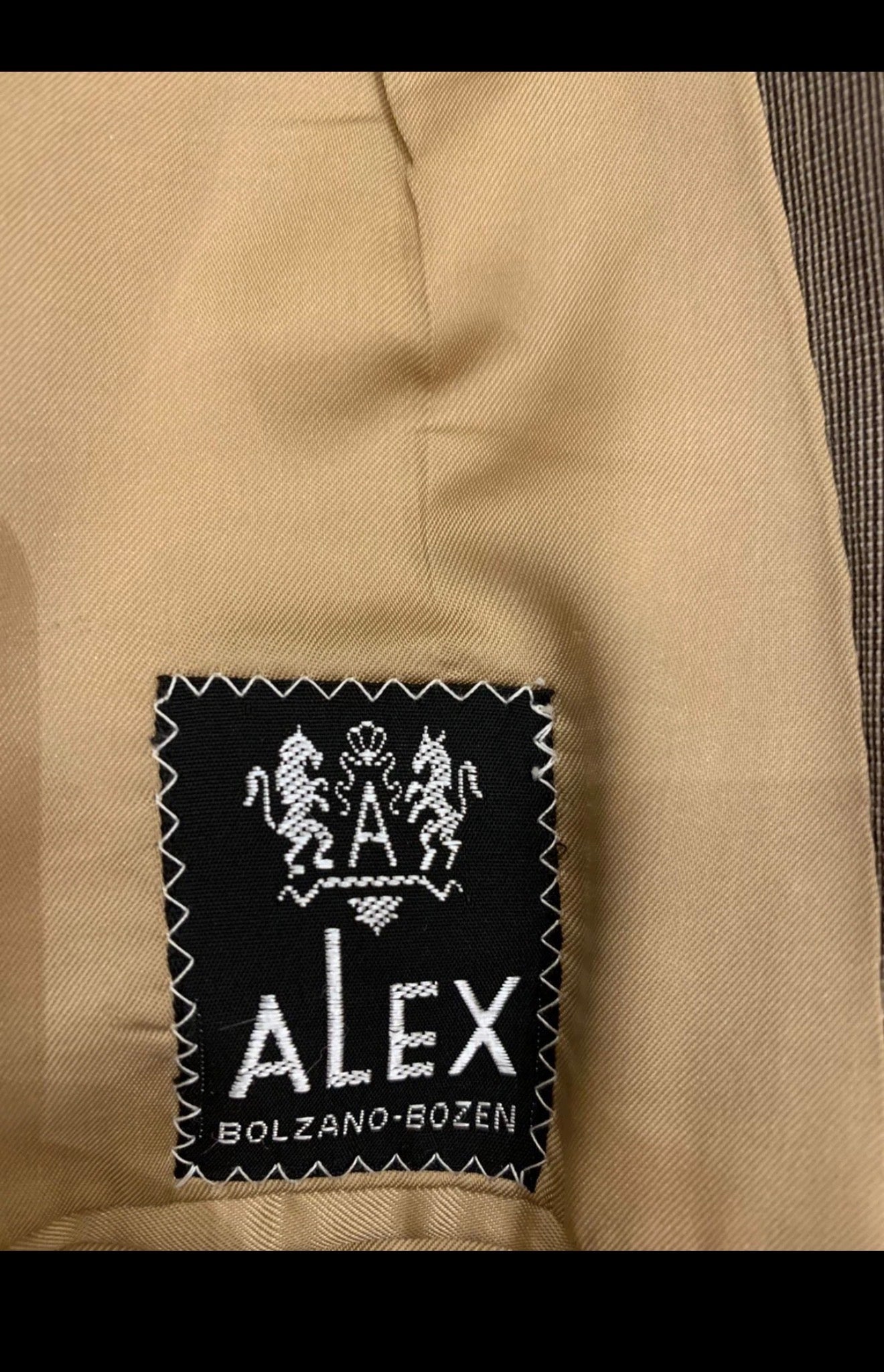 Vintage Belvest superfine pure wool brown striped 2 button classic suit 38R