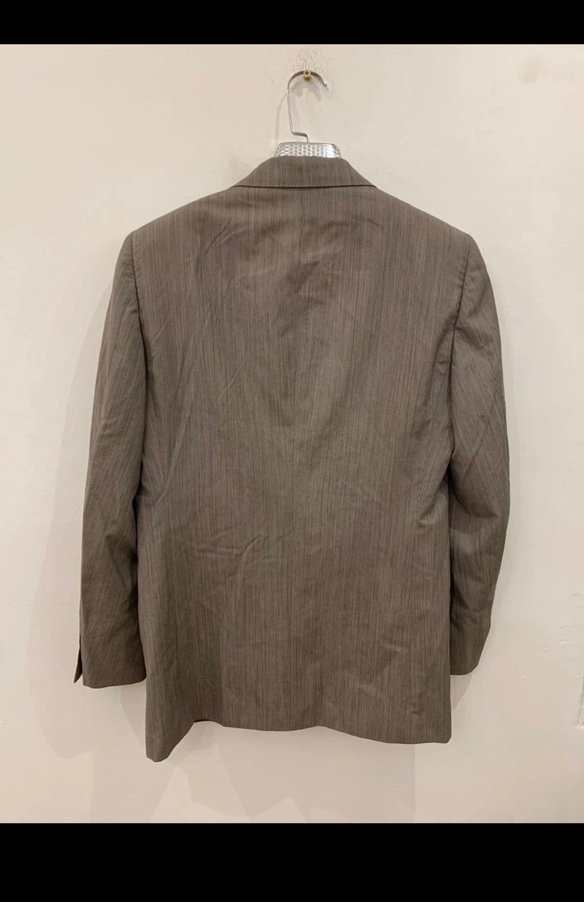 Vintage Belvest superfine pure wool brown striped 2 button classic suit 38R