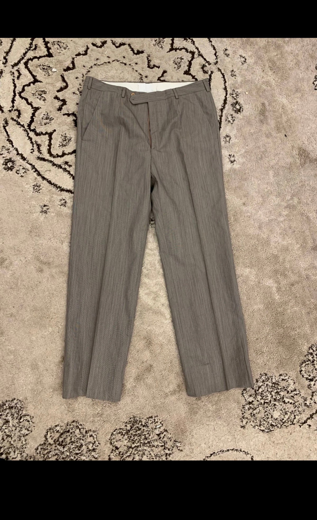 Vintage Belvest superfine pure wool brown striped 2 button classic suit 38R