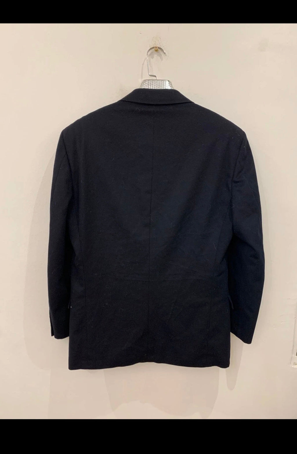 Vintage Forum style wool cashmere classic navy suit jacket blazer 40R
