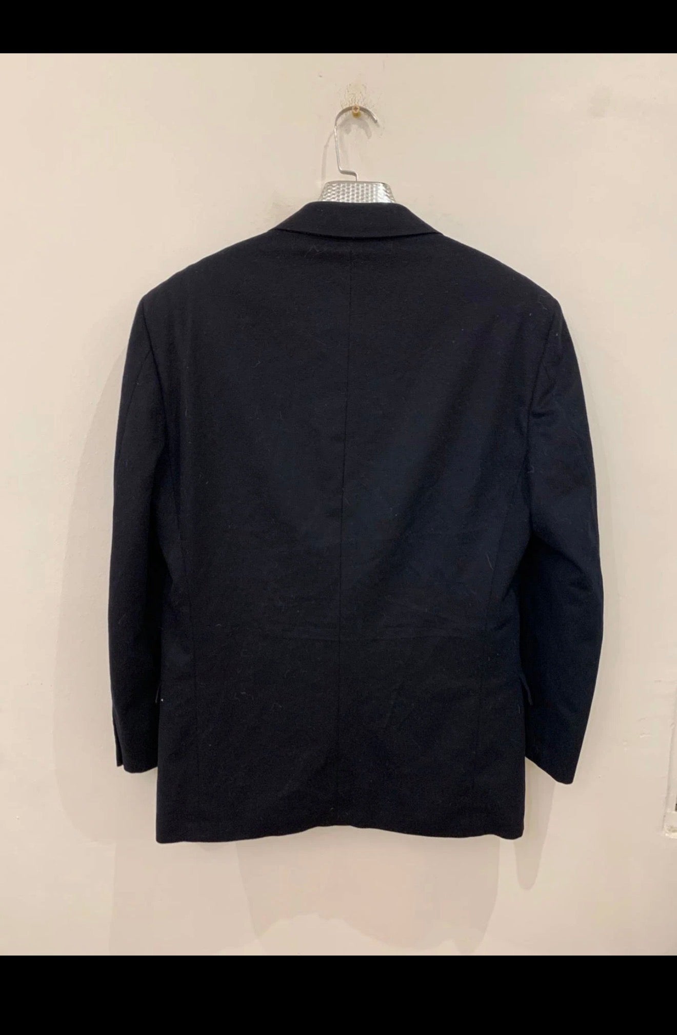 Vintage Forum style wool cashmere classic navy suit jacket blazer 40R