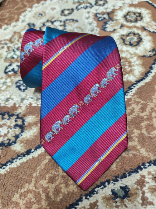 mens vintage Givenchy 100% all silk classic retro luxury striped motif neck tie