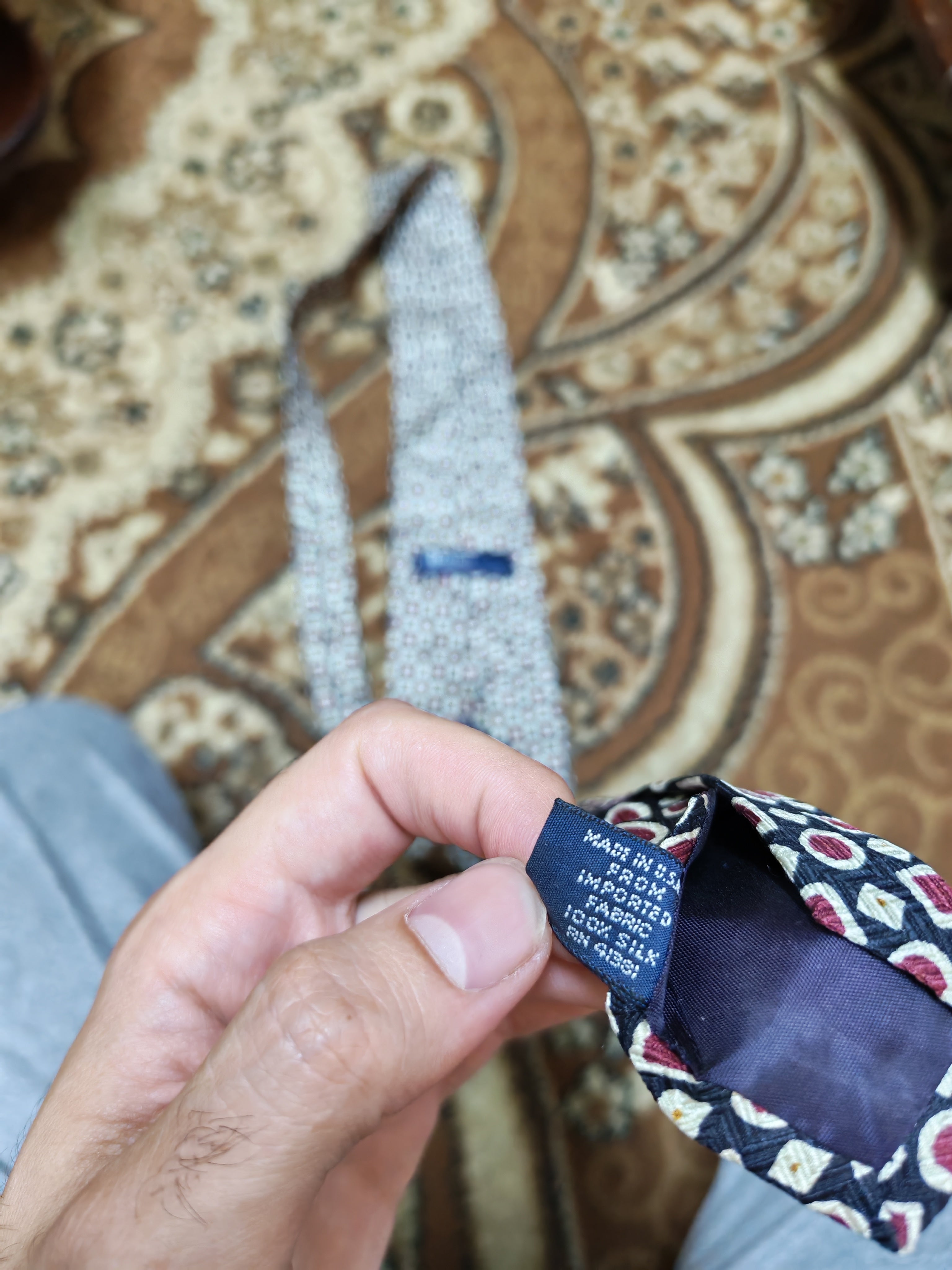 Vintage Polo Ralph Lauren 100% all silk luxury geometric neck tie