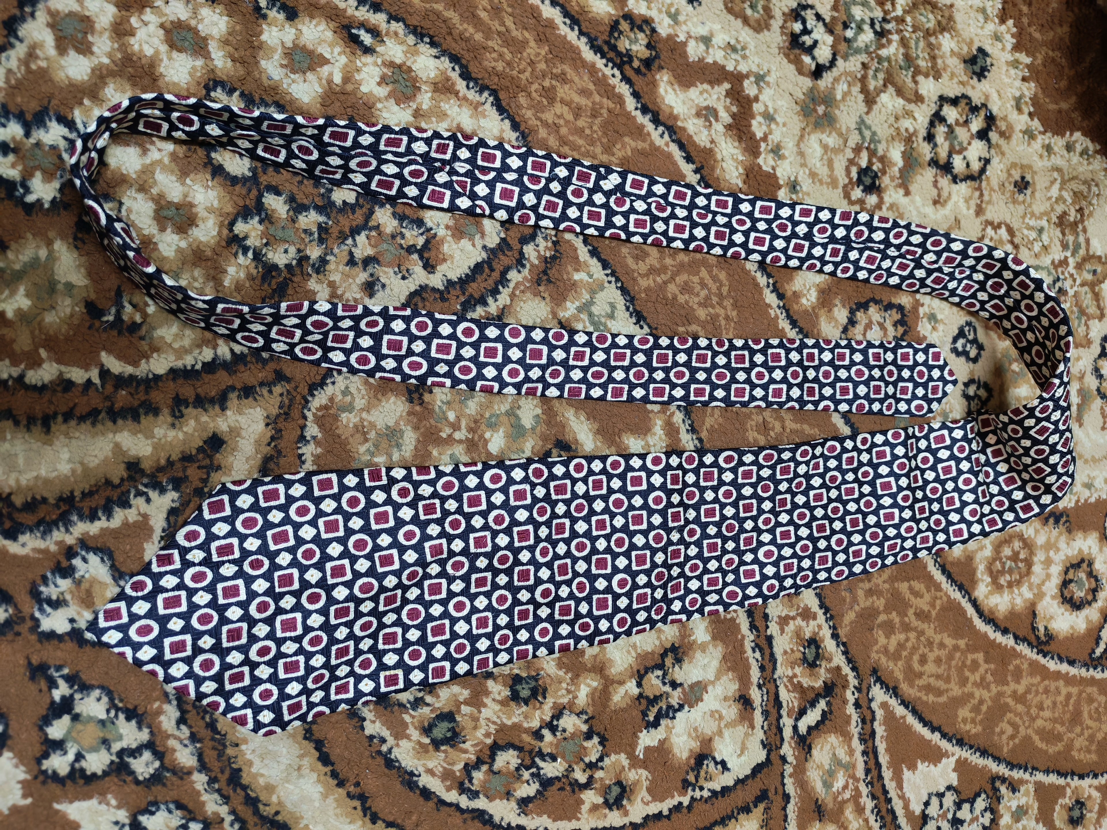 Vintage Polo Ralph Lauren 100% all silk luxury geometric neck tie