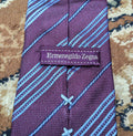 mens vintage Ermenegildo Zegna classic 100% all silk luxury Regimental neck tie