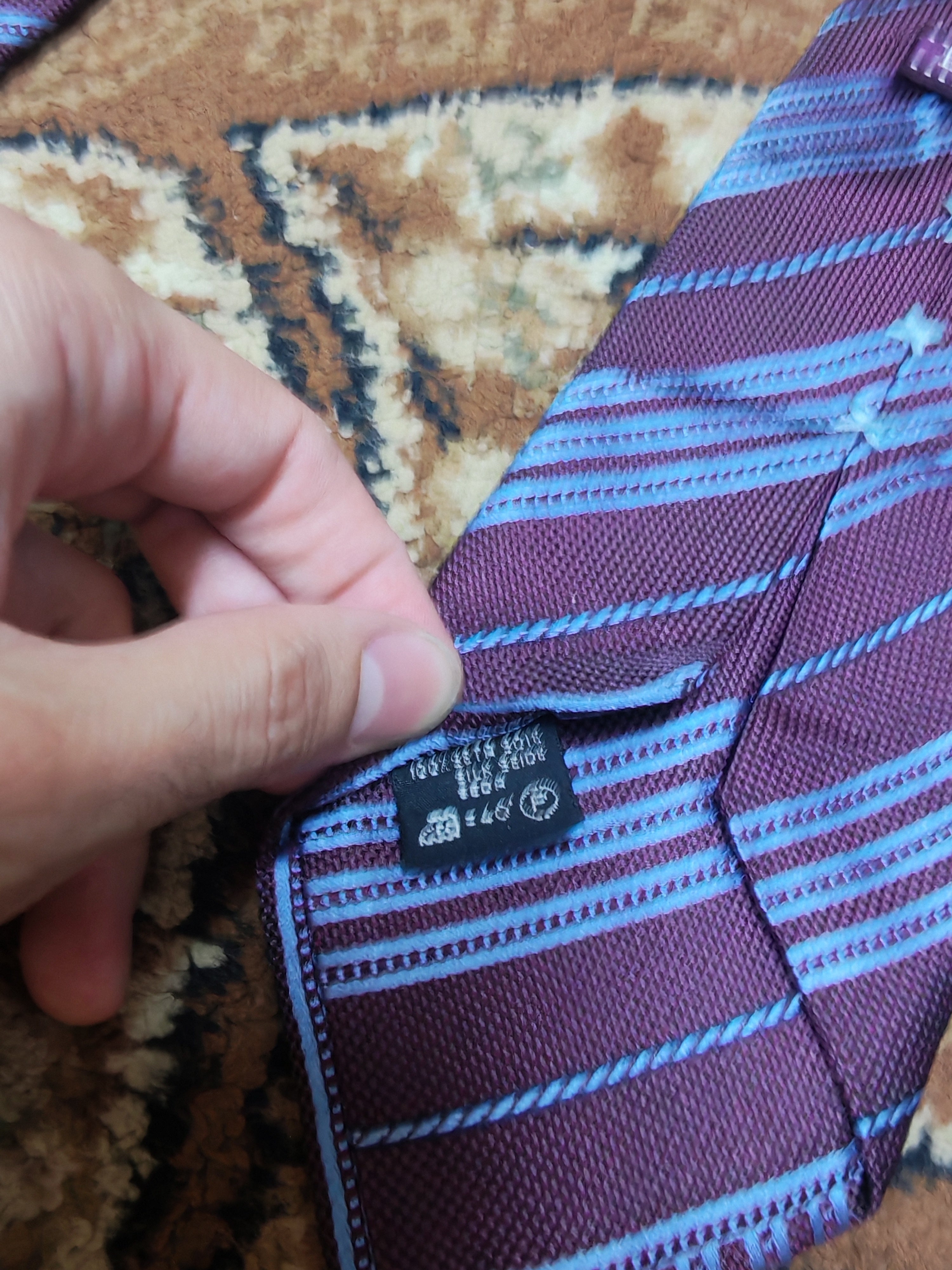 mens vintage Ermenegildo Zegna classic 100% all silk luxury Regimental neck tie