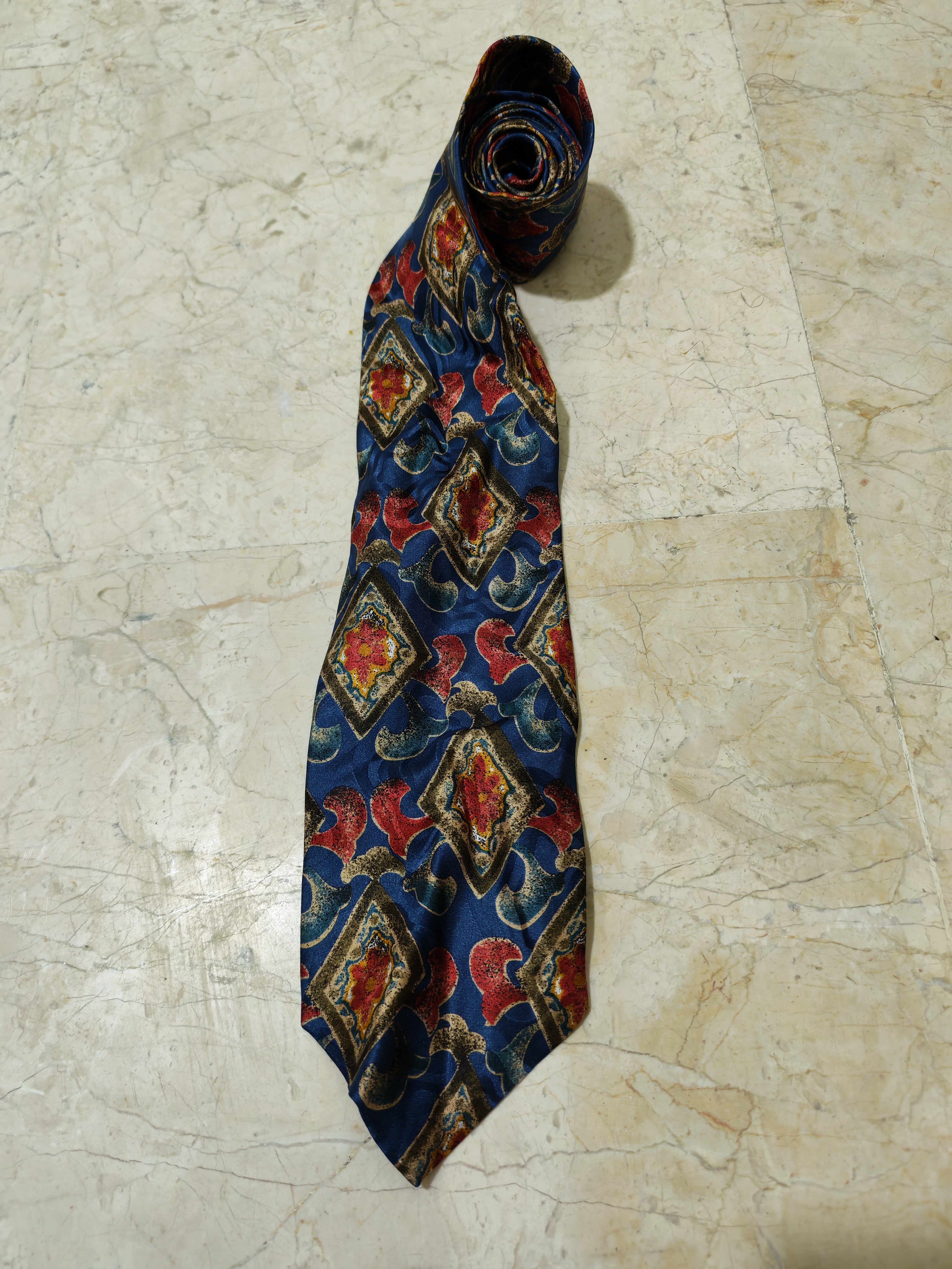 Vintage Brioni classic 100% all silk Retro luxury geometric neck tie
