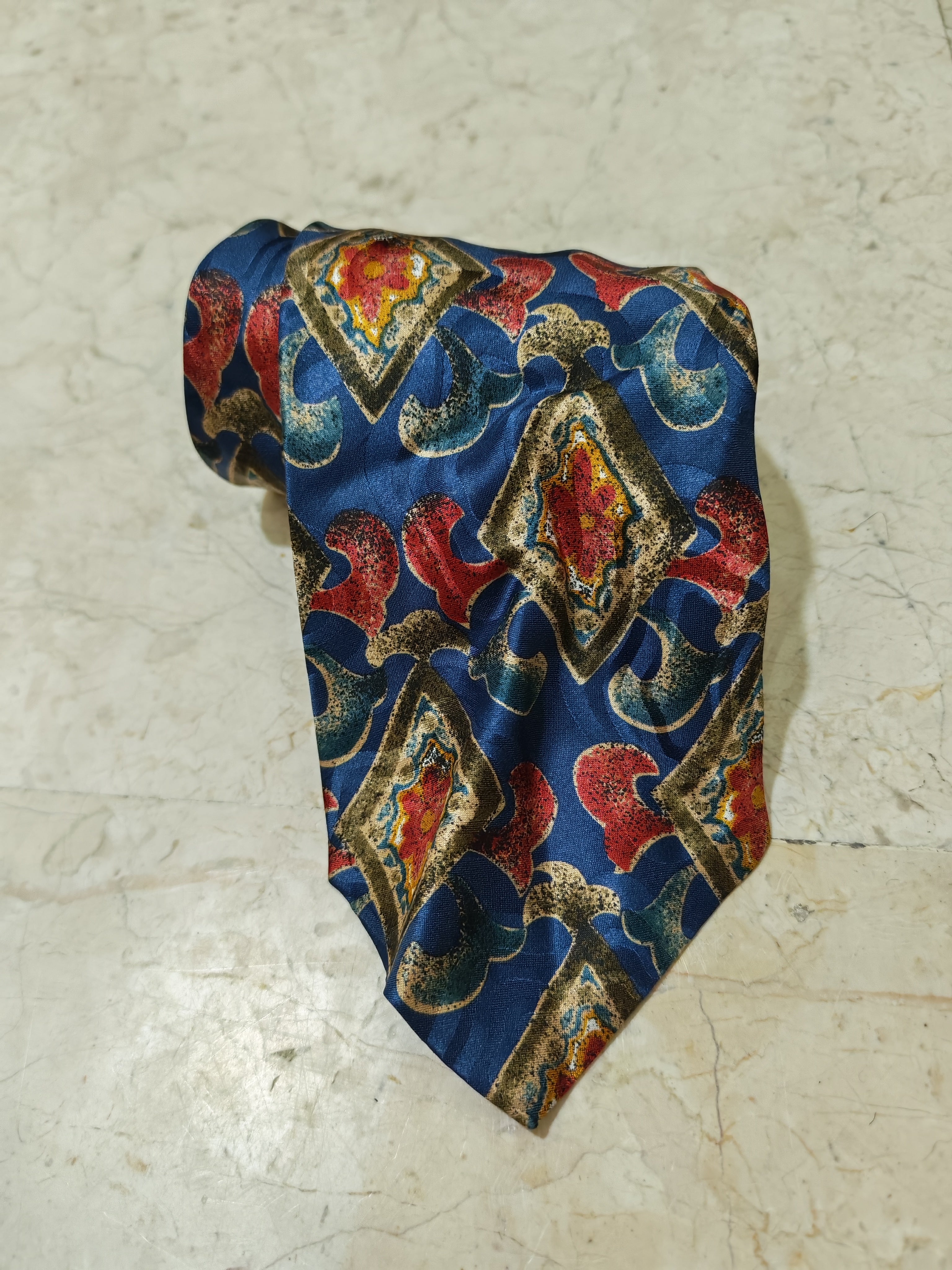 Vintage Brioni classic 100% all silk Retro luxury geometric neck tie