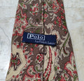 Vintage Polo Ralph Lauren 100% Linen luxury paisley classic neck tie