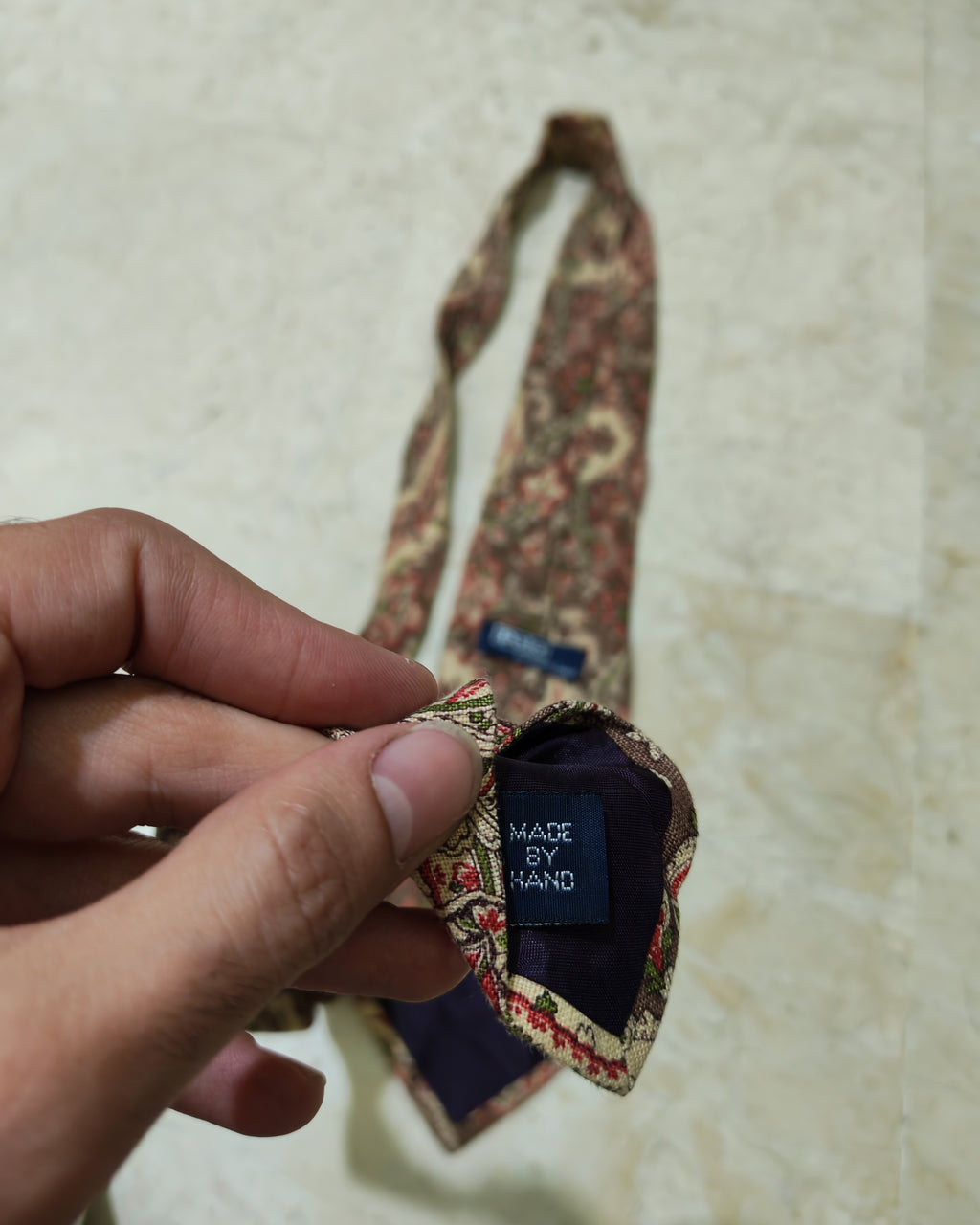 Vintage Polo Ralph Lauren 100% Linen luxury paisley classic neck tie
