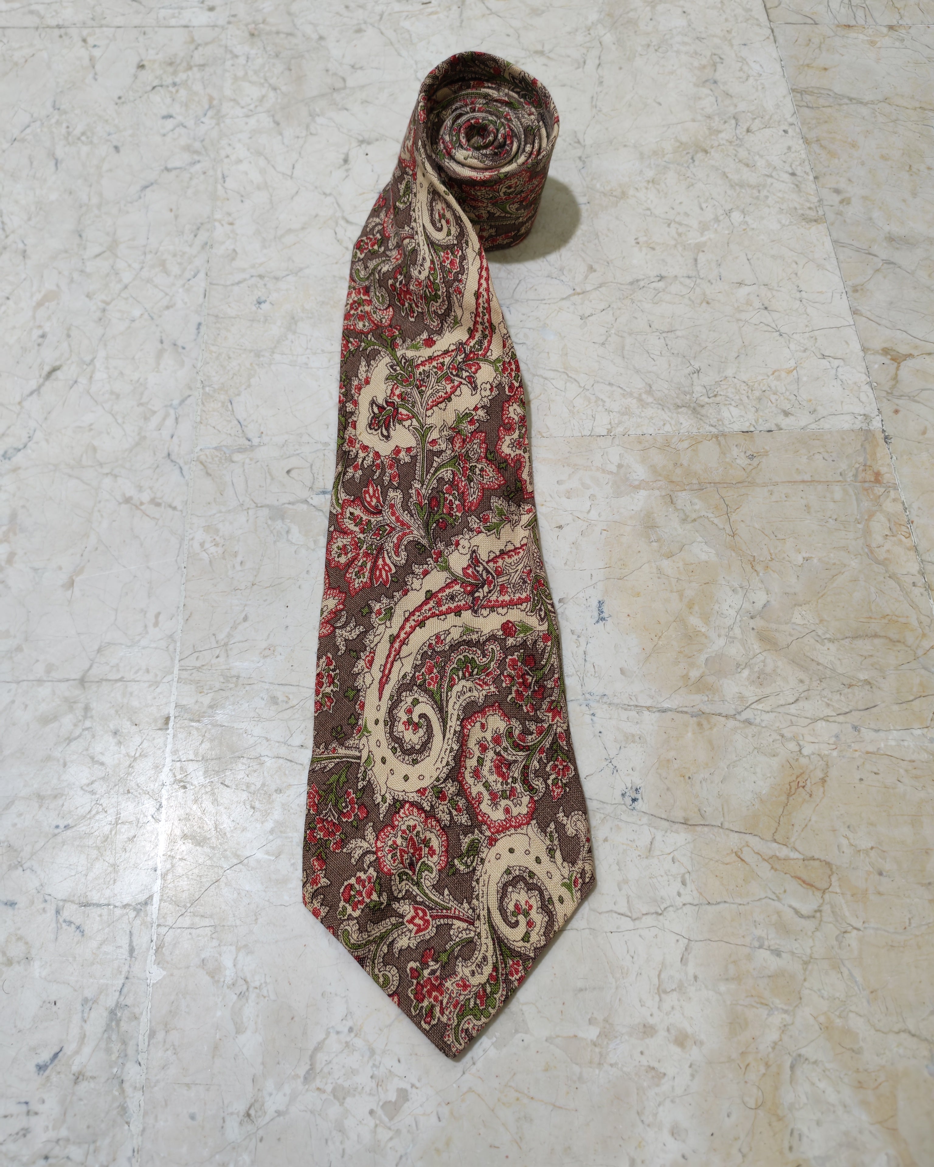 Vintage Polo Ralph Lauren 100% Linen luxury paisley classic neck tie