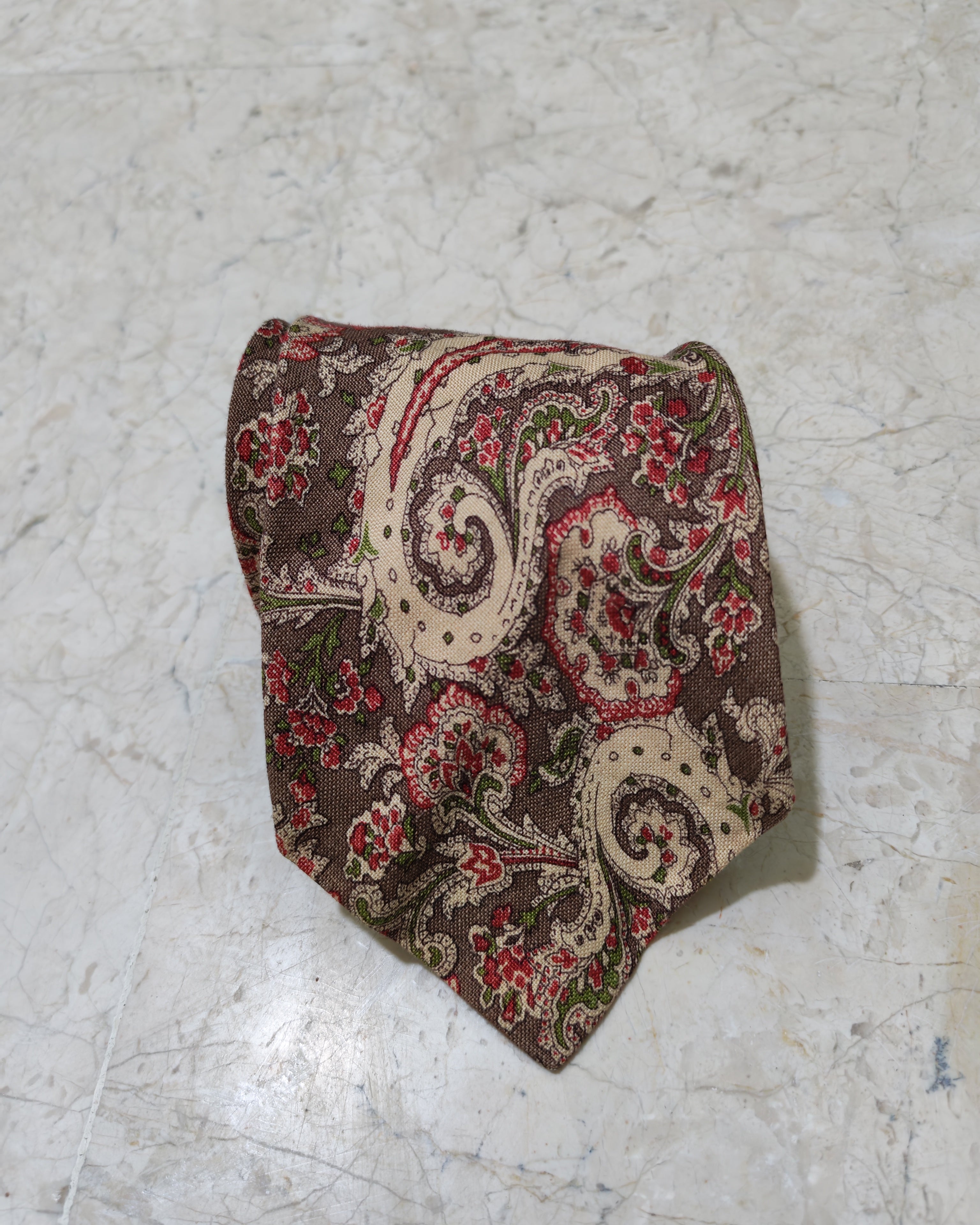 Vintage Polo Ralph Lauren 100% Linen luxury paisley classic neck tie