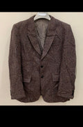 Vintage pure wool handwoven tweed brownish classic hunting jacket blazer 38R