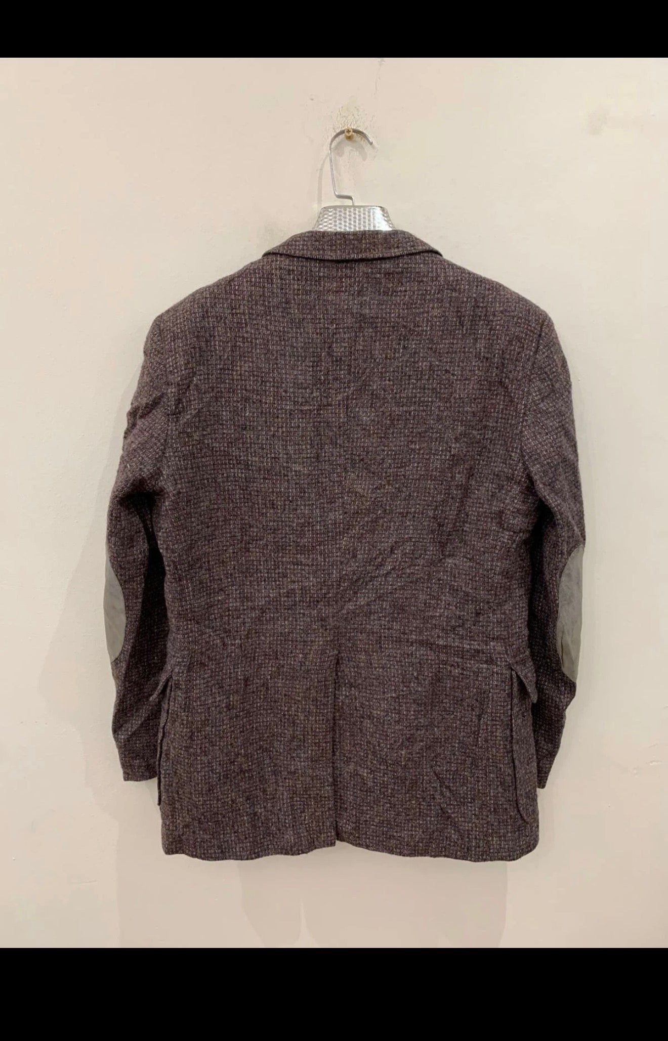 Vintage pure wool handwoven tweed brownish classic hunting jacket blazer 38R