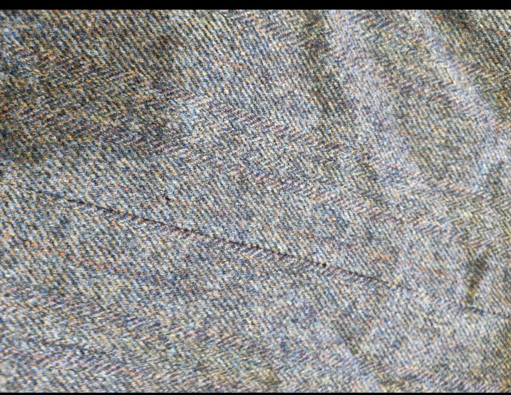 Vintage pure wool tweed Crombie herringbone brown hunting jacket blazer 40R