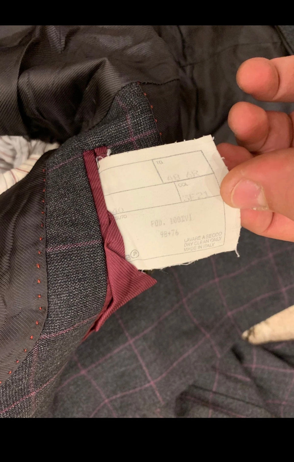 Sartoria Rossi pure superfine wool Windowpane charcoal classic jacket blazer 38R