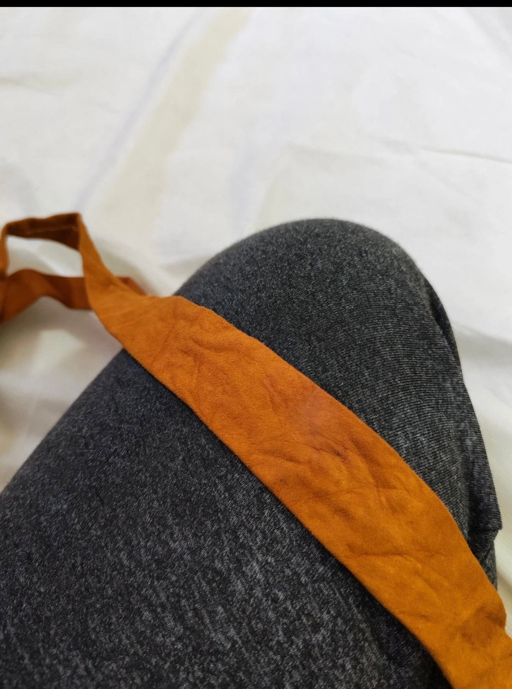 Vintage handmade classic Genuine Suede leather brown western neck tie