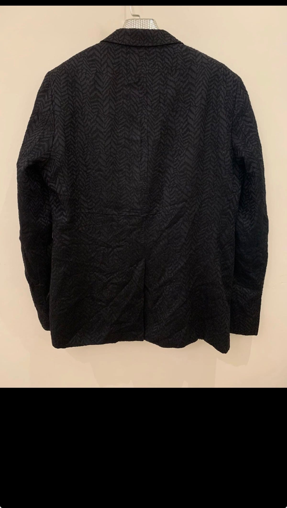 Classic Hans Ubbink wool blend black peak lapel camouflage jacket blazer 44R 44L
