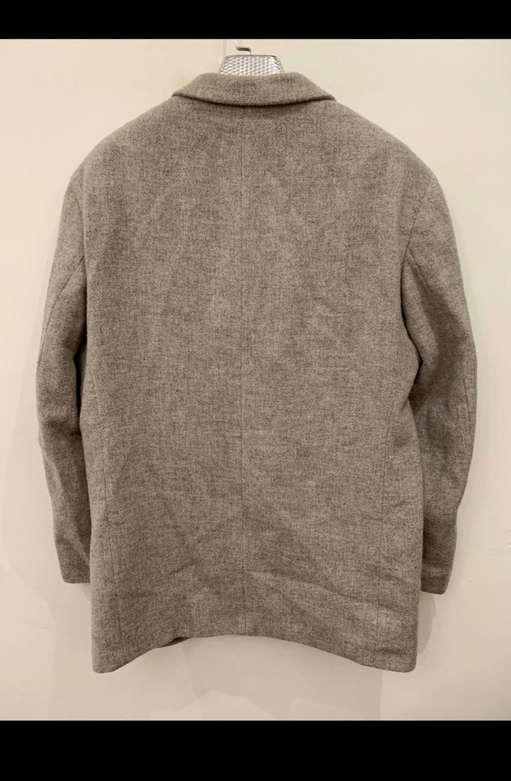 Vintage pure wool handwoven tweed brown beige hunting jacket blazer 44R