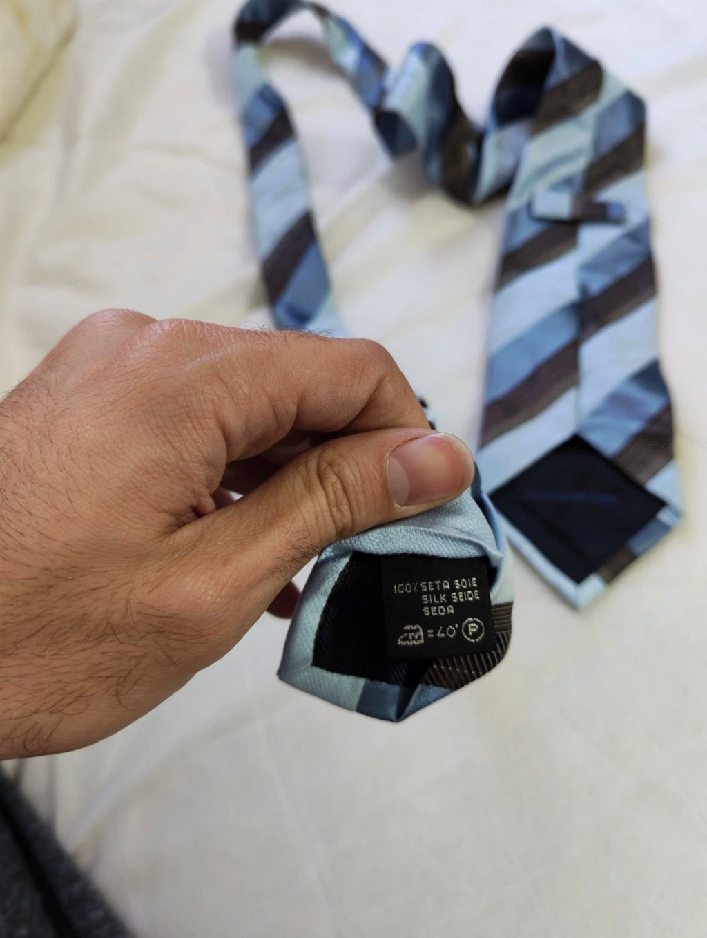 Vintage Ermenegildo Zegna classic 100% all silk fancy Awning neck tie