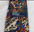 Vintage Polo Ralph Lauren 100% Linen luxury camouflage paisley classic neck tie
