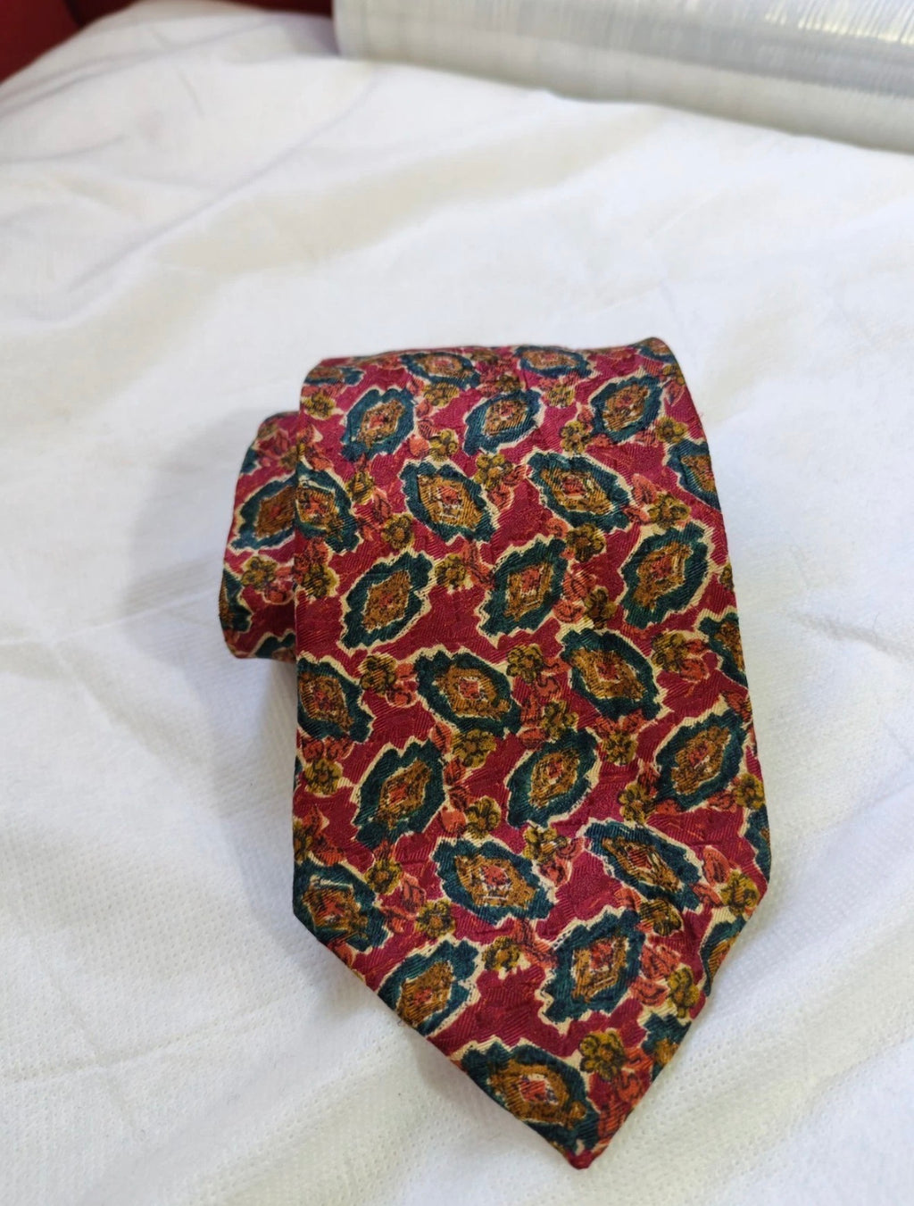 Vintage Ermenegildo Zegna classic 100% all silk Retro luxury geometric neck tie