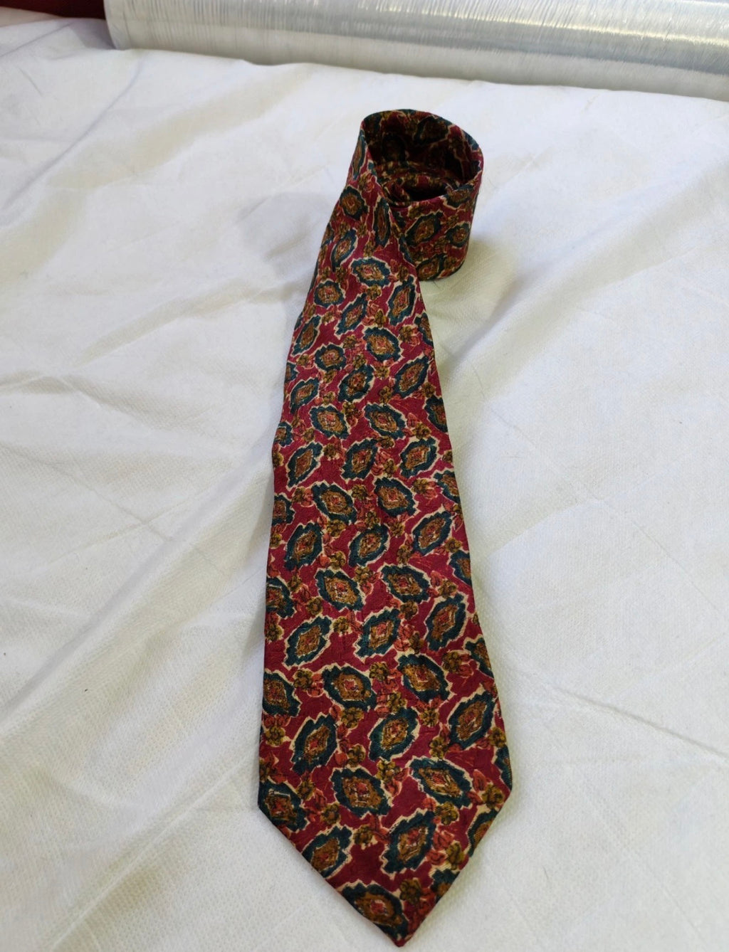 Vintage Ermenegildo Zegna classic 100% all silk Retro luxury geometric neck tie