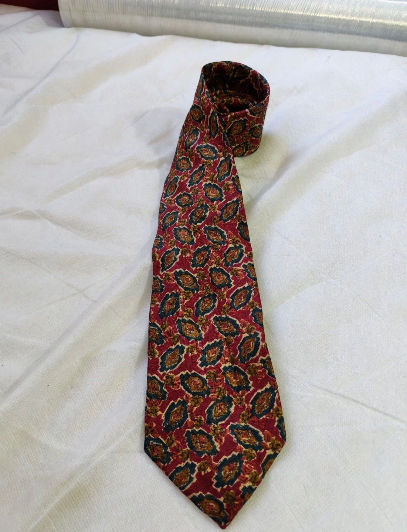 Vintage Ermenegildo Zegna classic 100% all silk Retro luxury geometric neck tie