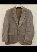 Vintage pure Lambswool Tweed herringbone brown hunting jacket blazer 42R