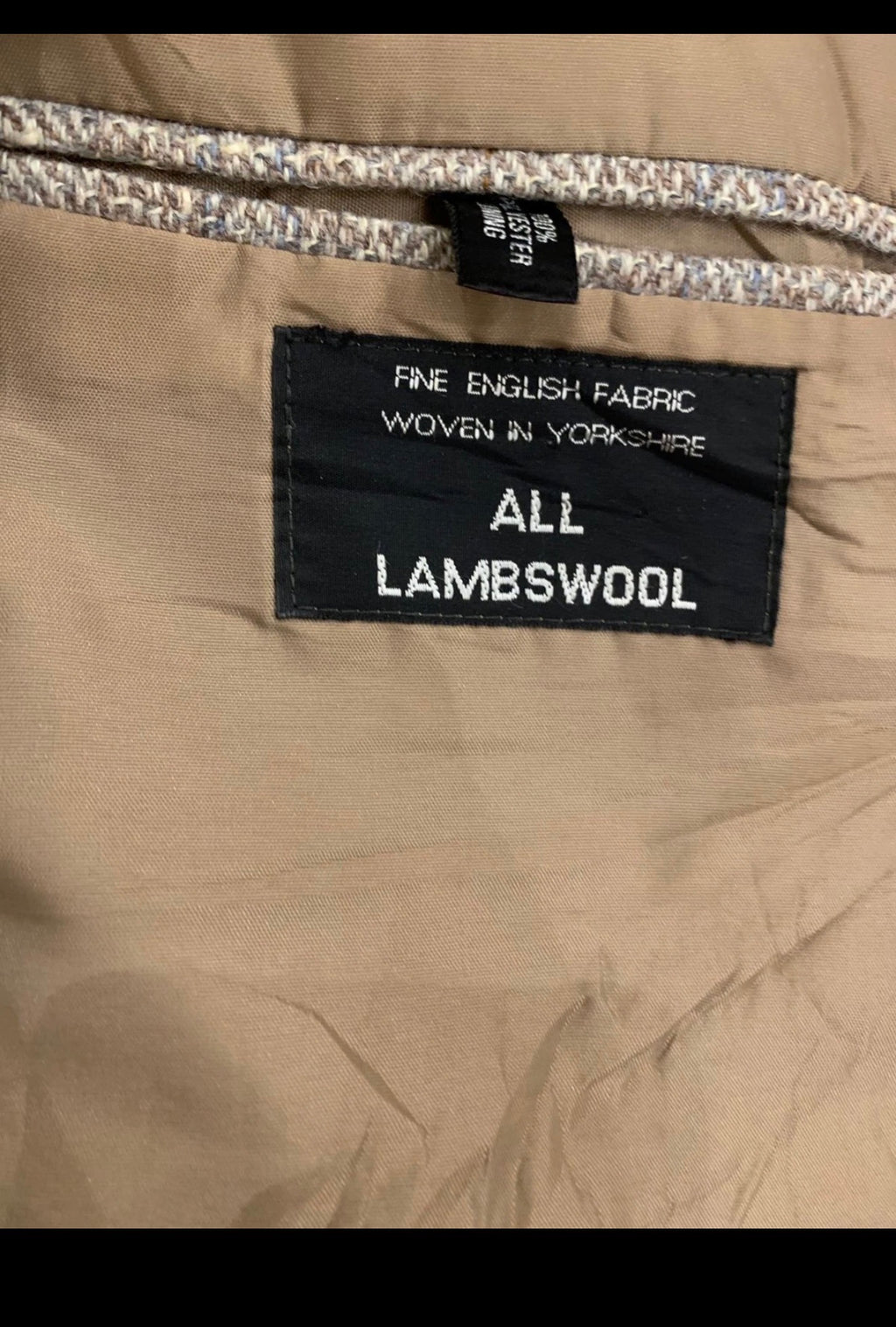 Vintage pure Lambswool Tweed herringbone brown hunting jacket blazer 42R