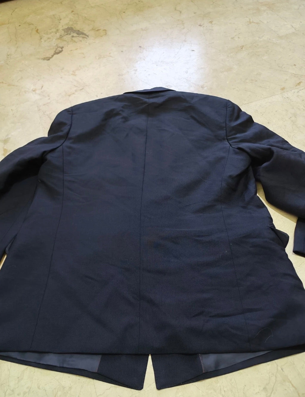 Vintage Ritex wool Mohair double breasted gangster navy classic suit 40R