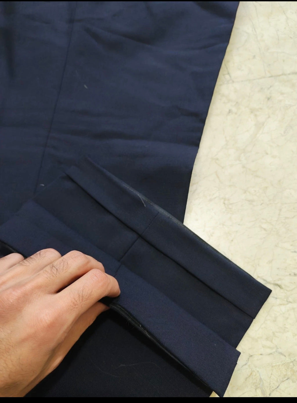 Vintage Ritex wool Mohair double breasted gangster navy classic suit 40R