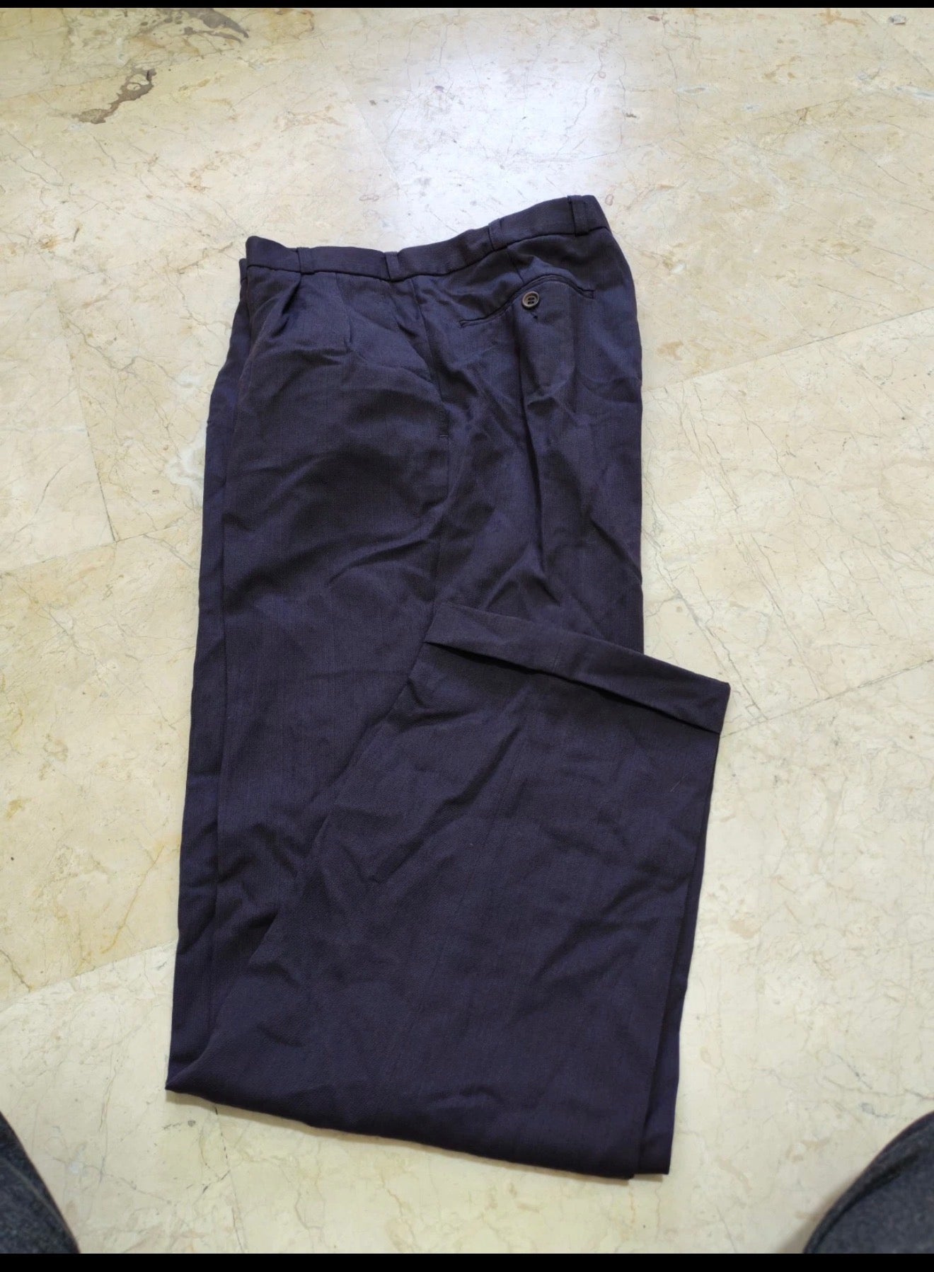 Vintage all worsted double breasted gangster Purple classic suit 38R