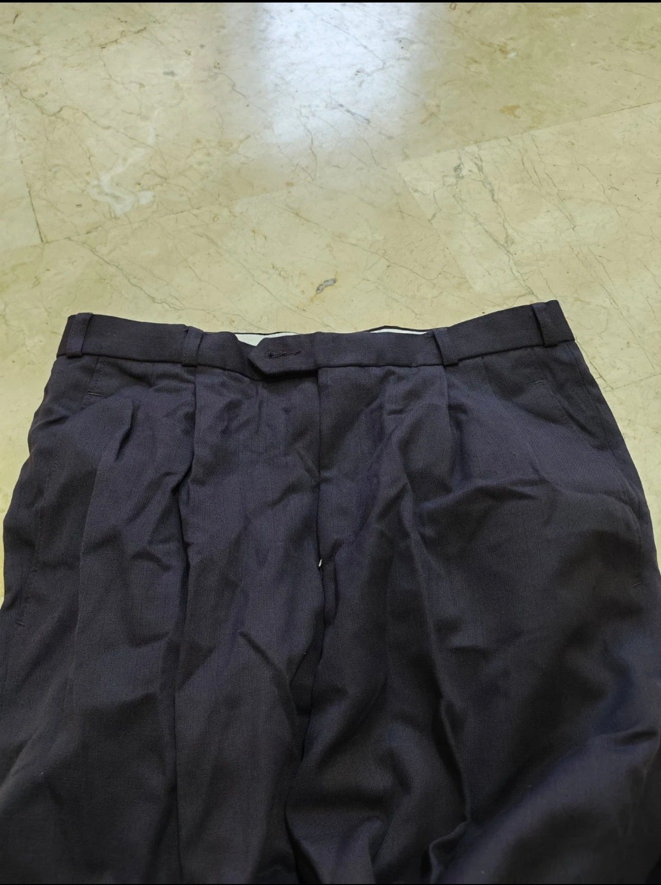 Vintage all worsted double breasted gangster Purple classic suit 38R