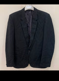 Vintage wool blended classic black dotted jacket blazer 40R