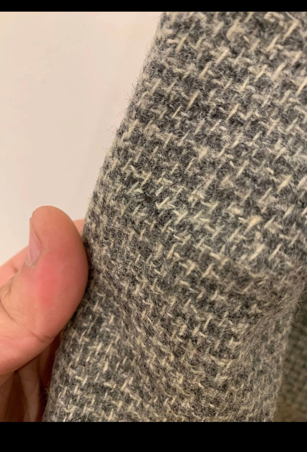 Vintage pure wool handwoven tweed classic gray hunting jacket blazer 42R
