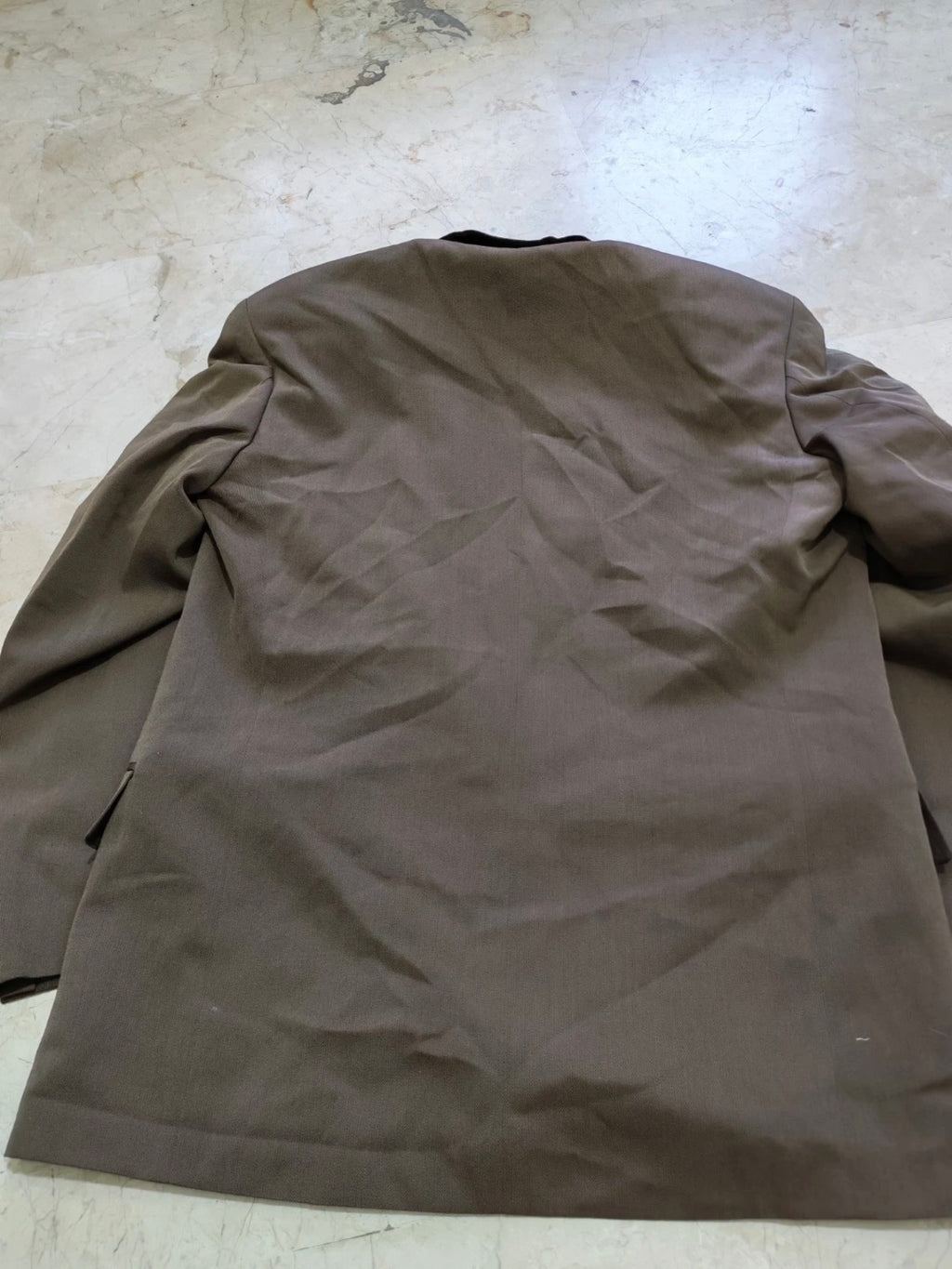 Vintage wool blend double breasted gangster brown classic suit 38R