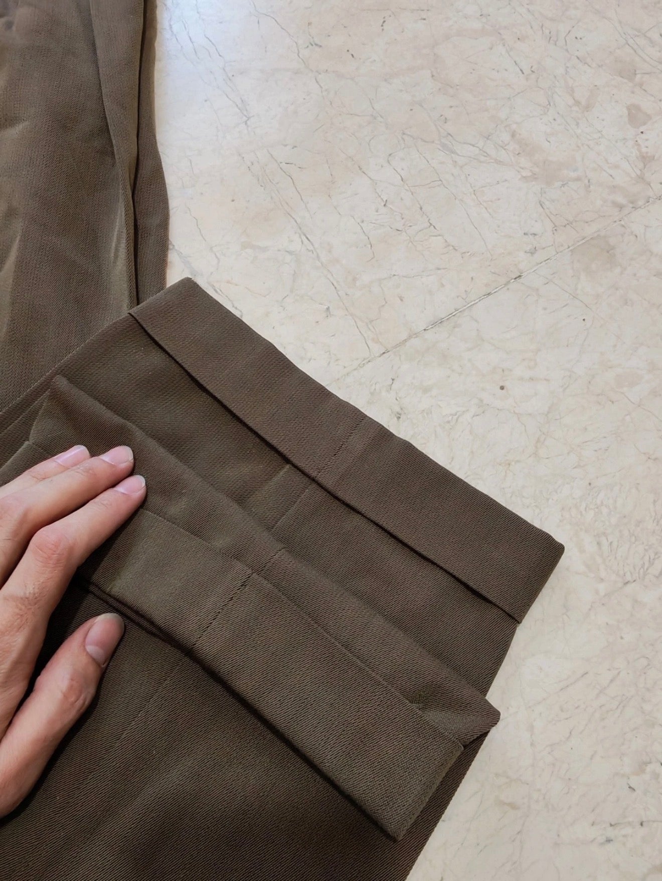 Vintage wool blend double breasted gangster brown classic suit 38R
