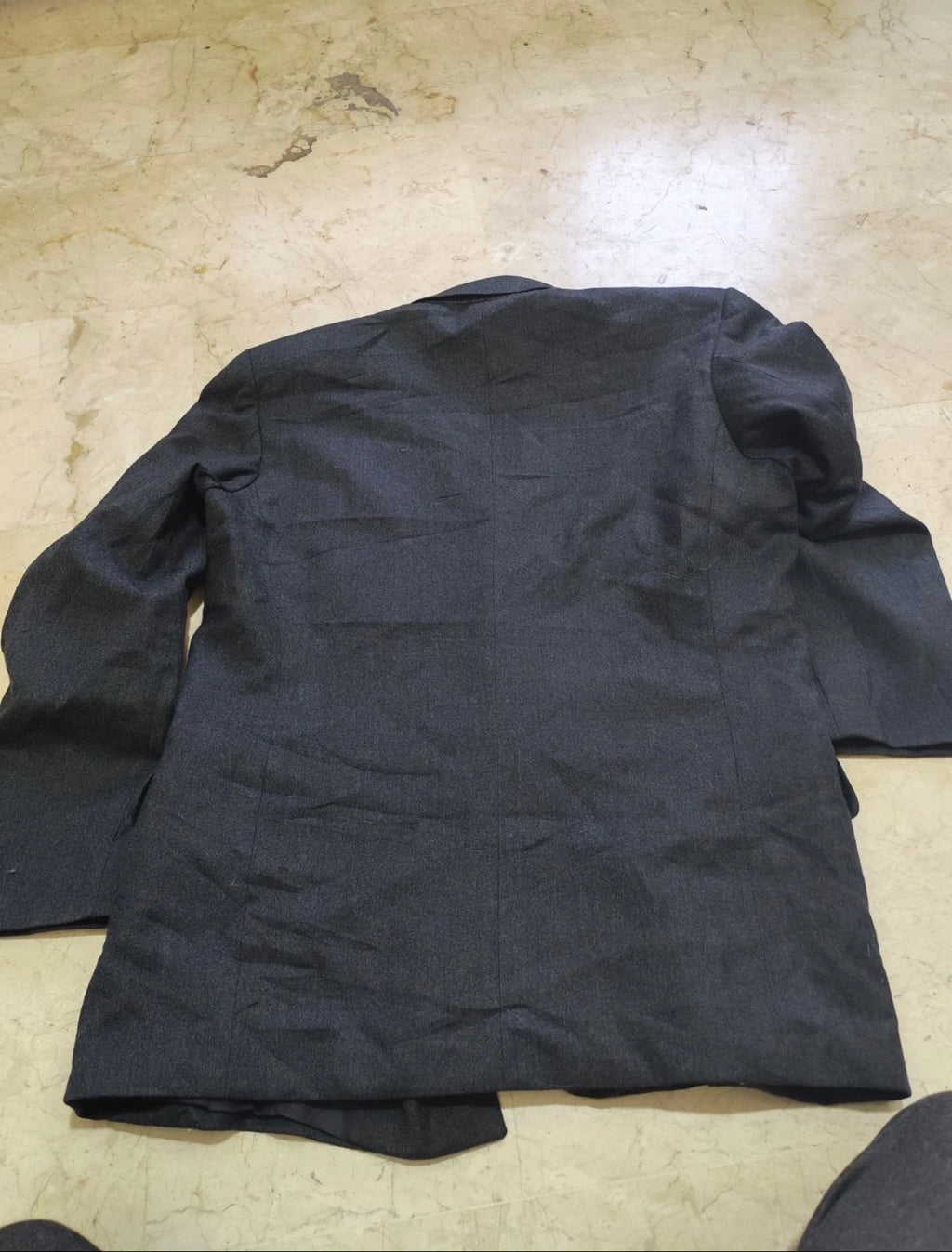 Vintage pure wool double breasted charcoal classic gangster jacket blazer 38R
