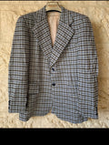 1970s vintage rockabilly disco geometric plaid classic jacket blazer 38R