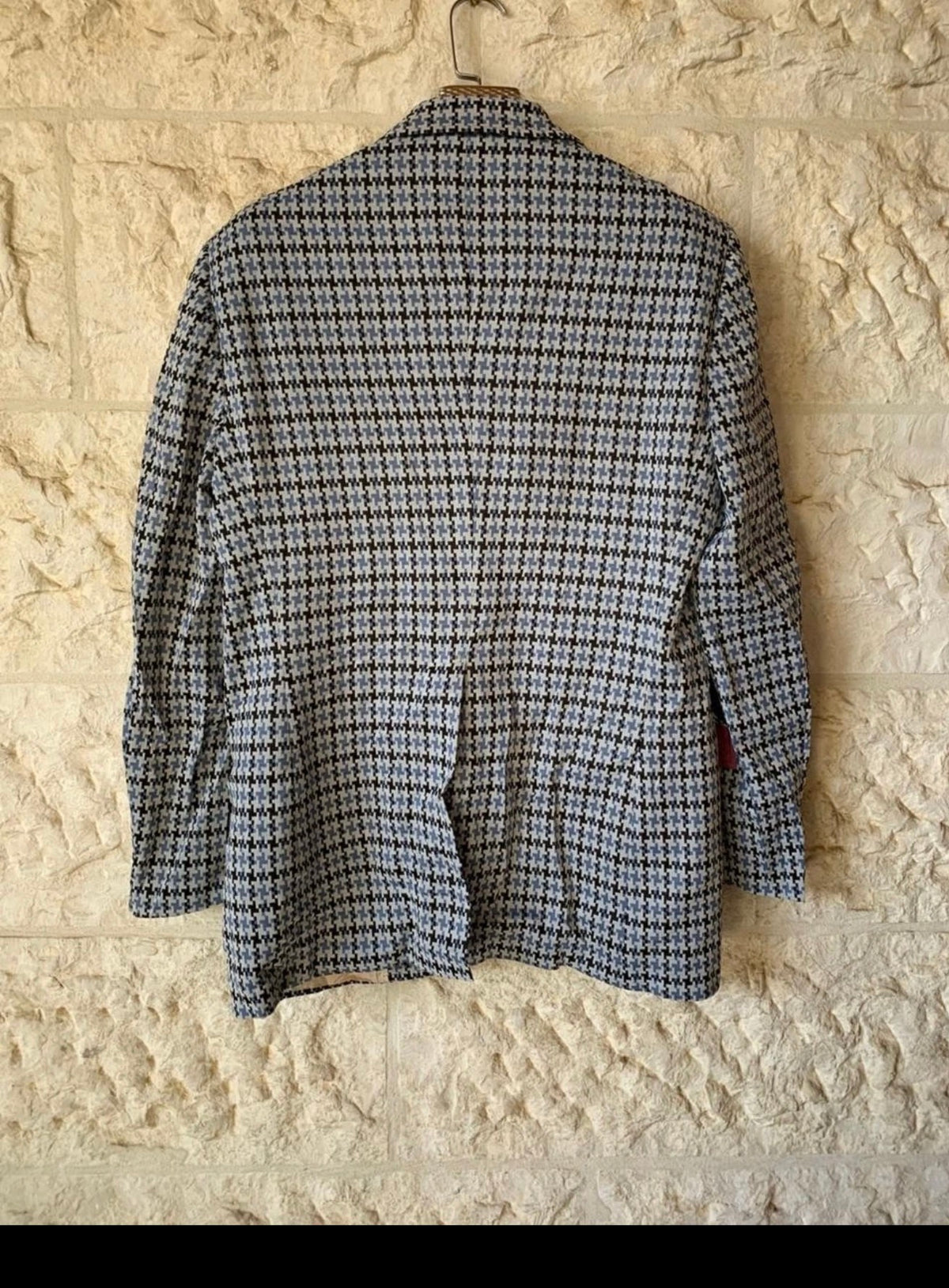 1970s vintage rockabilly disco geometric plaid classic jacket blazer 38R