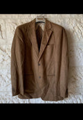 Vintage René Lezard superfine wool cashmere blend brown suit jacket blazer 40L