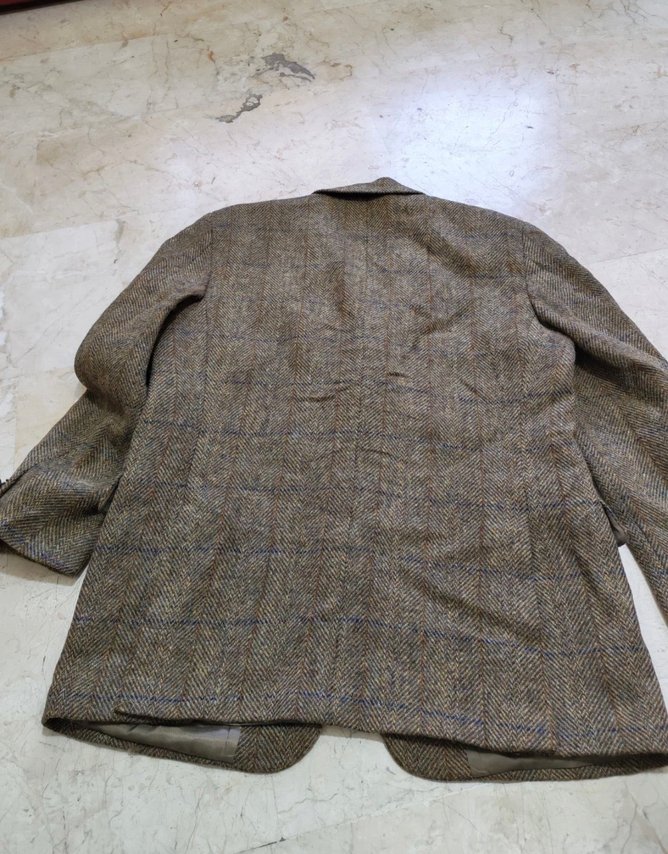 Vintage Harris Tweed handwoven pure wool Windowpane jacket blazer 42R