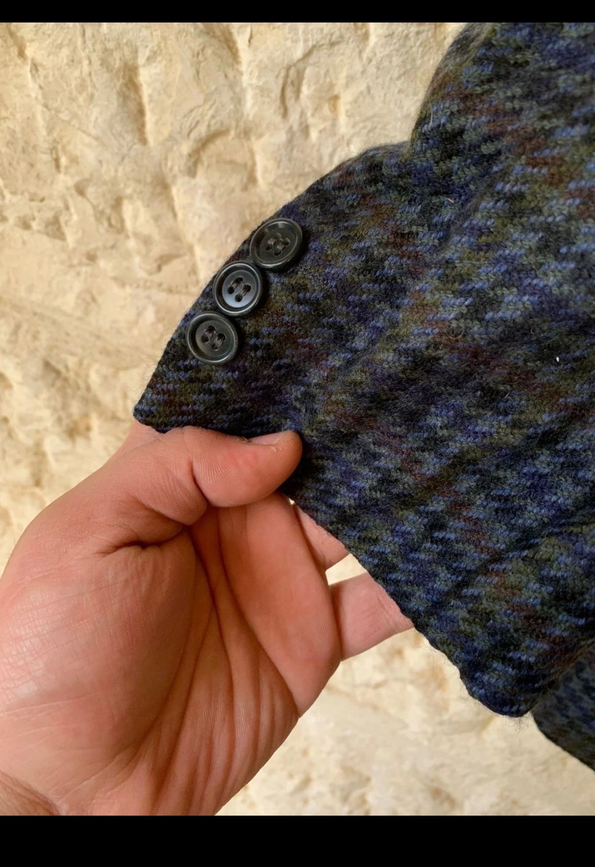 Vintage Hugo Boss pure wool houndstooth classic jacket blazer 44R 44L