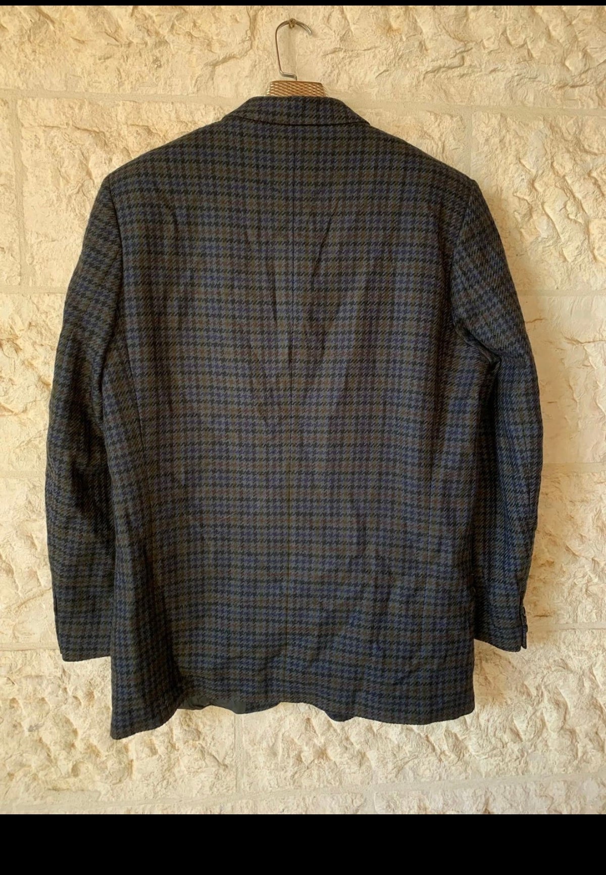 Vintage Hugo Boss pure wool houndstooth classic jacket blazer 44R 44L