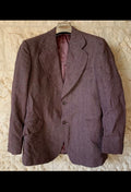 1970s Vintage pure wool herringbone classic unique suit jacket blazer 40R
