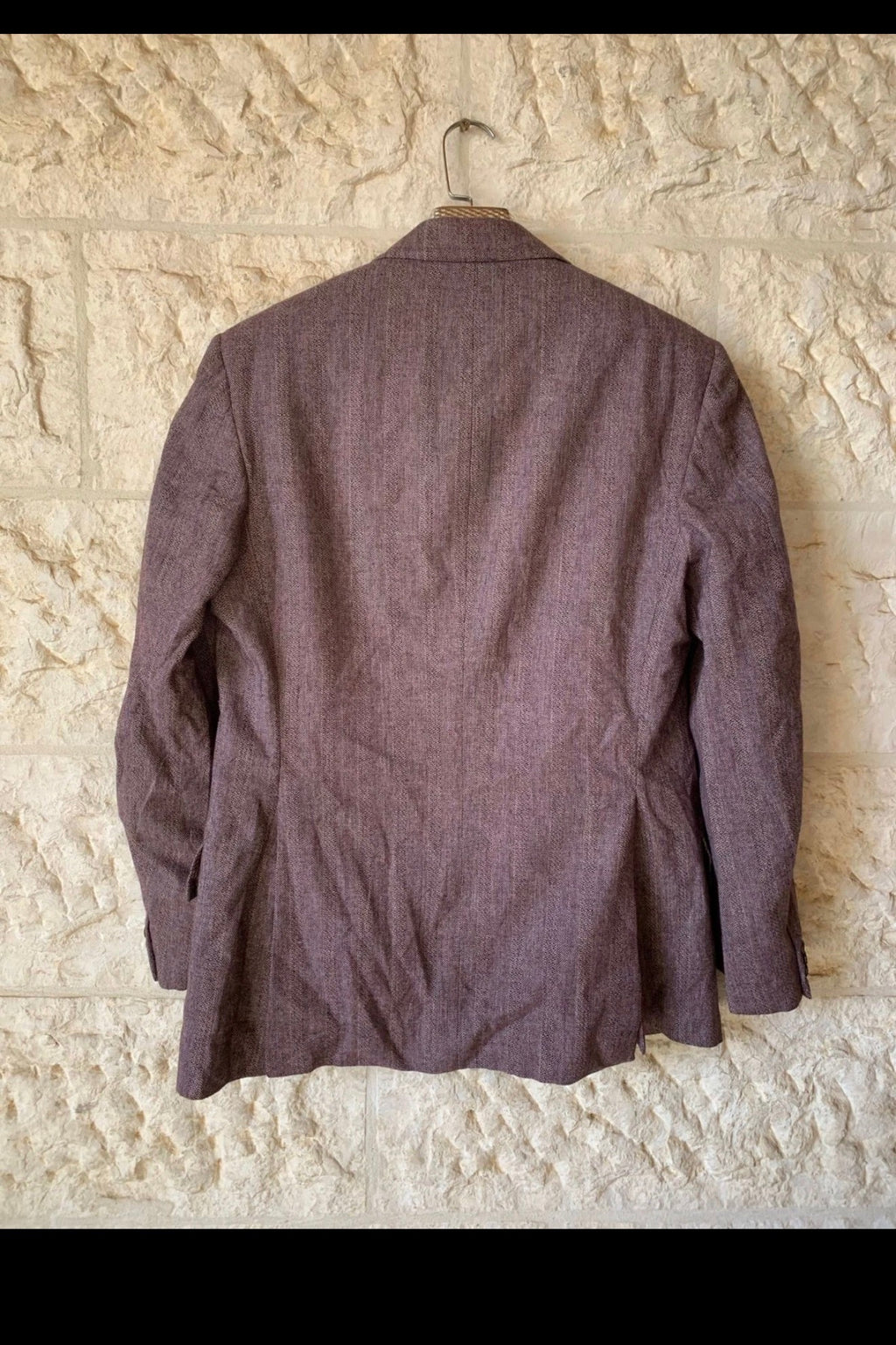 1970s Vintage pure wool herringbone classic unique suit jacket blazer 40R