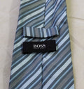 Vintage Hugo Boss classic 100% all silk Retro luxury Regimental neck tie